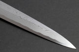 Yoshihiro Suminagashi Blue Steel #1 Yanagi Sushi Sashimi Japanese Knife Ebony Handle with Ebony Saya