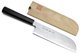 Yoshihiro Suminagashi Blue Steel #1 Kama Usuba Traditional Japanese vegetable Chopping Chef Knife, Ebony Wood Handle