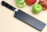 Yoshihiro Aoko Blue Steel Stainless Clad Nakiri Japanese Knife 6.5'' (165mm) Black Pakkawood Handle