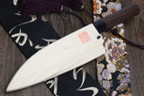 Yoshihiro Left Handed Kasumi White Steel Deba Fish Fillet Knife Shitan Handle