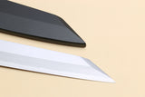 Yoshihiro Hongasumi White Steel Yanagi-Kiritsuke Sushi Sashimi Japanese Knife Rosewood Handle with Nuri Saya Cover