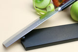 Yoshihiro Aoko Blue Steel Stainless Clad Nakiri Japanese Knife 6.5'' (165mm) Black Pakkawood Handle