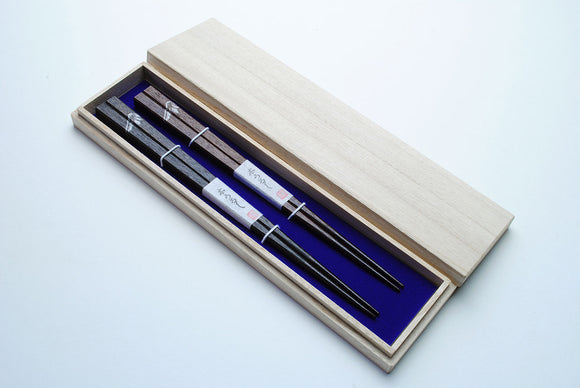 Japanese Premium Hon Fukiurushi Chopsticks Lacquered Mt. Fuji with Paulownia Wooden Box