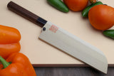 Yoshihiro Hongasumi Blue Steel Kama Usuba Traditional Japanese Vegetable Chopping Chef Knife, Rosewood Handle