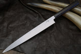 Yoshihiro Suminagashi Blue Steel #1 Yanagi Sushi Sashimi Japanese Knife Ebony Handle with Ebony Saya