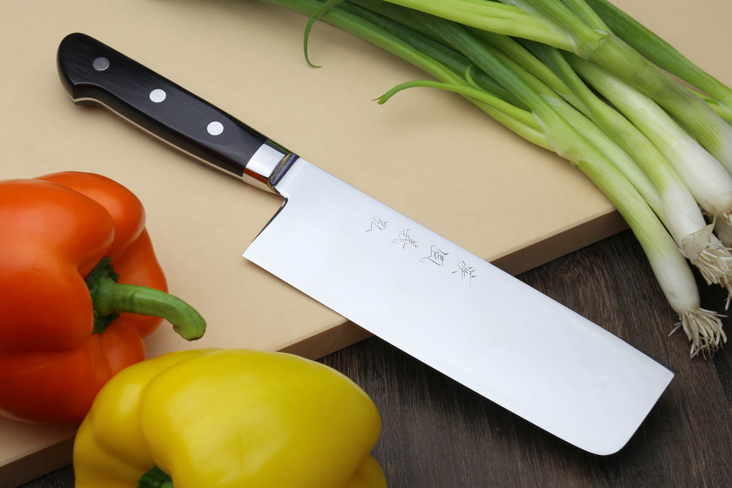 Crude Asian Nakiri Kitchen Chef Knife, Super Sharp, Thin Blade, Carbon  Steel -  Sweden
