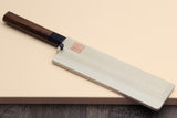 Yoshihiro Hongasumi Blue Steel Edo Usuba Traditional Japanese Vegetable Chopping Chef Knife, Rosewood Handle