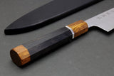 Yoshihiro Hayate ZDP-189 Super High Carbon Stainless Steel Gyuto Knife Octagonal Ebony Wood Handle with Sterling Silver Ring