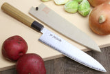 Yoshihiro VG-10 46 Layers Hammered Damascus Gyuto Japanese Chefs Knife (Octagonal Ambrosia Handle)