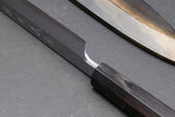 Yoshihiro Suminagashi Blue Steel #1 Yanagi Sushi Sashimi Japanese Knife Ebony Handle with Ebony Saya