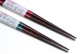 Japanese Premium Chopsticks Fukiurushi lacquered Mt. Fuji Glitter with Paulownia Wooden Box