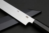 Yoshihiro Mizu Yaki Suminagashi Ginsanko High Carbon Stain Resistant Steel Yanagi Kiritsuke Sushi Sashimi Japanese Knife