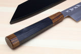 Yoshihiro Hiryu Ginsan High Carbon Stainless Steel Kiritsuke Multipurpose Knife Ebony Handle with Nuri Saya Cover