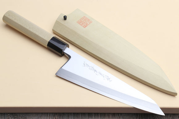 Yoshihiro Hongasumi White Steel #2 Garasuki Traditional Japanese Poultry Boning Knife Magnolia Handle