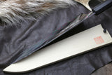 Yoshihiro Mizu Yaki Honyaki Blue Steel #2 Mirror Polished Wa Gyuto Japanese Chef Knife Ebony Handle