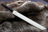 Yoshihiro Mizu Yaki Honyaki Mirror-Finished White Steel Sakimaru Takobiki Sushi Sashimi Japanese Knife Ebony Handle