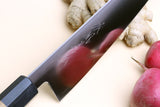 Yoshihiro VG-1 Gold Stainless Steel Gyuto Japanese Chefs Knife Ambrosia Handle with Saya Cover
