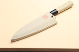 Yoshihiro Left Handed Kasumi White Steel Deba Fish Fillet Knife Magnolia Handle