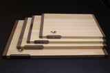 Yoshihiro Hinoki Cypress Anti-bacterial Japanese Natural Wooden Professional Grade Cutting Board with Anti Twisting Walnut Rim