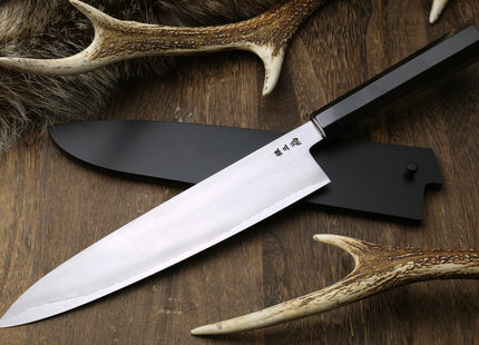 Yoshihiro Ginsan High Carbon Stainless Steel Gyuto Chefs Knife Ebony Handle