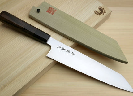 Yoshihiro HAP40 High Speed Stainless Steel Kiritsuke Multipurpose Chefs Knife Rosewood Handle