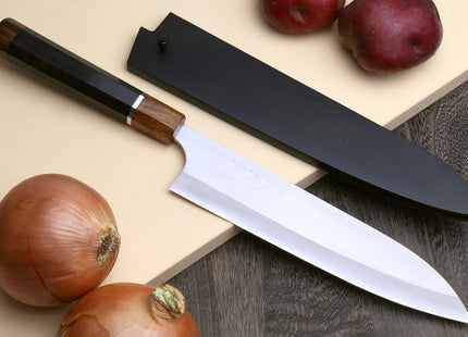 Yoshihiro Hayate Zdp-189 Super High Carbon Stainless Steel Gyuto Chefs Knife Premium Ebony Handle