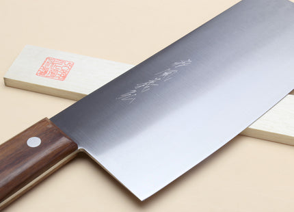 Yoshihiro High Carbon White Steel #2 Chinese Cleaver Vegetable Cutter Multipurpose Chef Knife