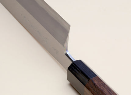 Yoshihiro Hongasumi Blue Steel Kama Usuba Traditional Japanese Vegetable Chopping Chef Knife, Rosewood Handle