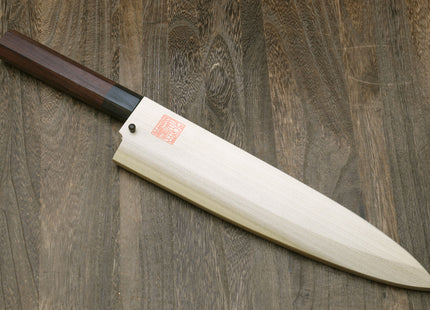 Yoshihiro Hongasumi Blue Steel Mioroshi Filet Sushi Sashimi Japanese Chef Knife with Rosewood Handle