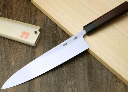 Yoshihiro Hongasumi Blue Steel Mioroshi Filet Sushi Sashimi Japanese Chef Knife with Rosewood Handle