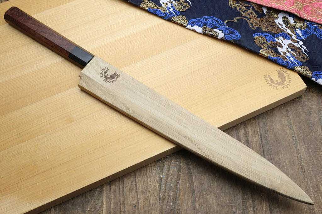 Yoshihiro Hongasumi Blue Steel Yanagi Sushi Sashimi Japanese Knife Rosewood Handle