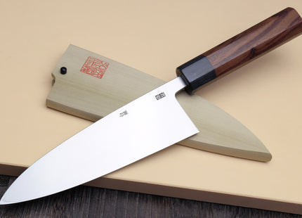 Yoshihiro Hongasumi Ginsan (hakugin) High Carbon Stain Resistant Deba Fish Fillet Knife Shitan Rosewood Handle Single Bolster