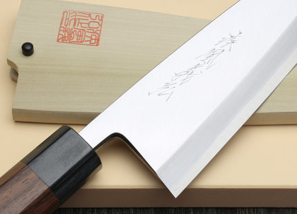 Yoshihiro Hongasumi Ginsan (hakugin) High Carbon Stain Resistant Deba Fish Fillet Knife Shitan Rosewood Handle Single Bolster