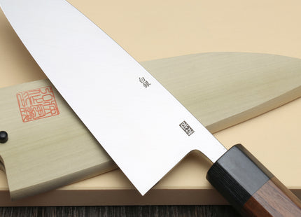 Yoshihiro Hongasumi Ginsan (hakugin) High Carbon Stain Resistant Deba Fish Fillet Knife Shitan Rosewood Handle Single Bolster