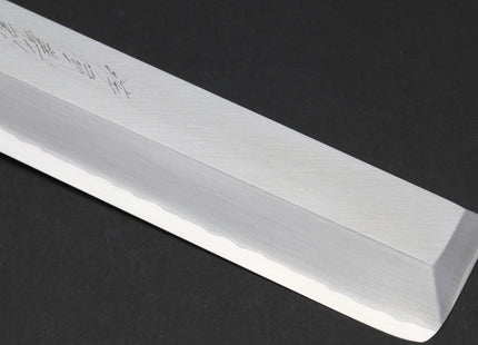 Yoshihiro Hongasumi Ginsan (Hakugin) High Carbon Stain Resistant Edo Usuba Traditional Japanese Vegetable Chopping Chef Knife Shitan Handle