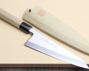 Yoshihiro Hongasumi White Steel #2 Garasuki Traditional Japanese Poultry Boning Knife Magnolia Handle