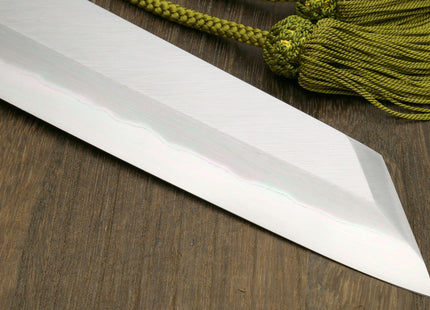 Yoshihiro Hongasumi White Steel Kiritsuke Multipurpose Japanese Chef Knife Magnolia Handle