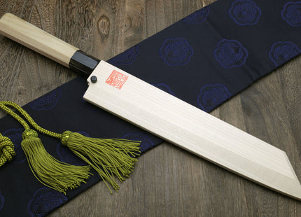 Yoshihiro Hongasumi White Steel Kiritsuke Multipurpose Japanese Chef Knife Magnolia Handle
