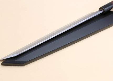 Yoshihiro Hongasumi White Steel Yanagi-Kiritsuke Sushi Sashimi Japanese Knife Rosewood Handle with Nuri Saya Cover