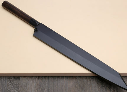 Yoshihiro Hongasumi White Steel Yanagi-Kiritsuke Sushi Sashimi Japanese Knife Rosewood Handle with Nuri Saya Cover