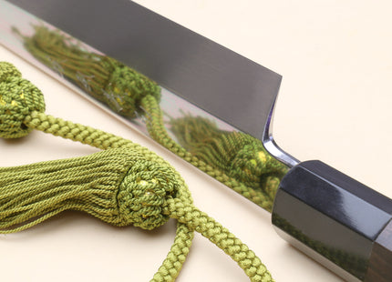 Yoshihiro Honyaki White Steel Mirror-Finished Yanagi Ebony Handle