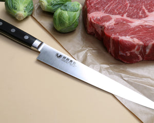 Yoshihiro Inox Stain-resistant Aus-10 Steel Ice Hardened Sujihiki Slicer Chefs Knife