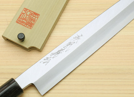 Yoshihiro Kasumi White Steel Yanagi Sushi Sashimi Japanese Knife Magnolia Handle