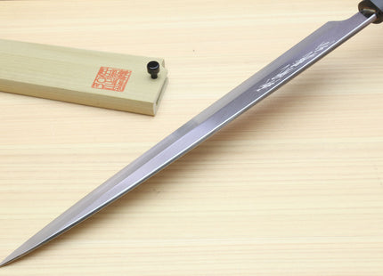 Yoshihiro Kasumi White Steel Yanagi Sushi Sashimi Japanese Knife Magnolia Handle