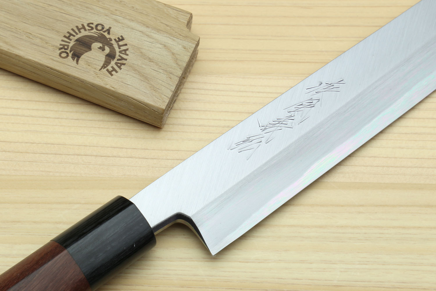 Yoshihiro Kasumi White Steel Yanagi Sushi Sashimi Japanese Knife Rosewood Handle