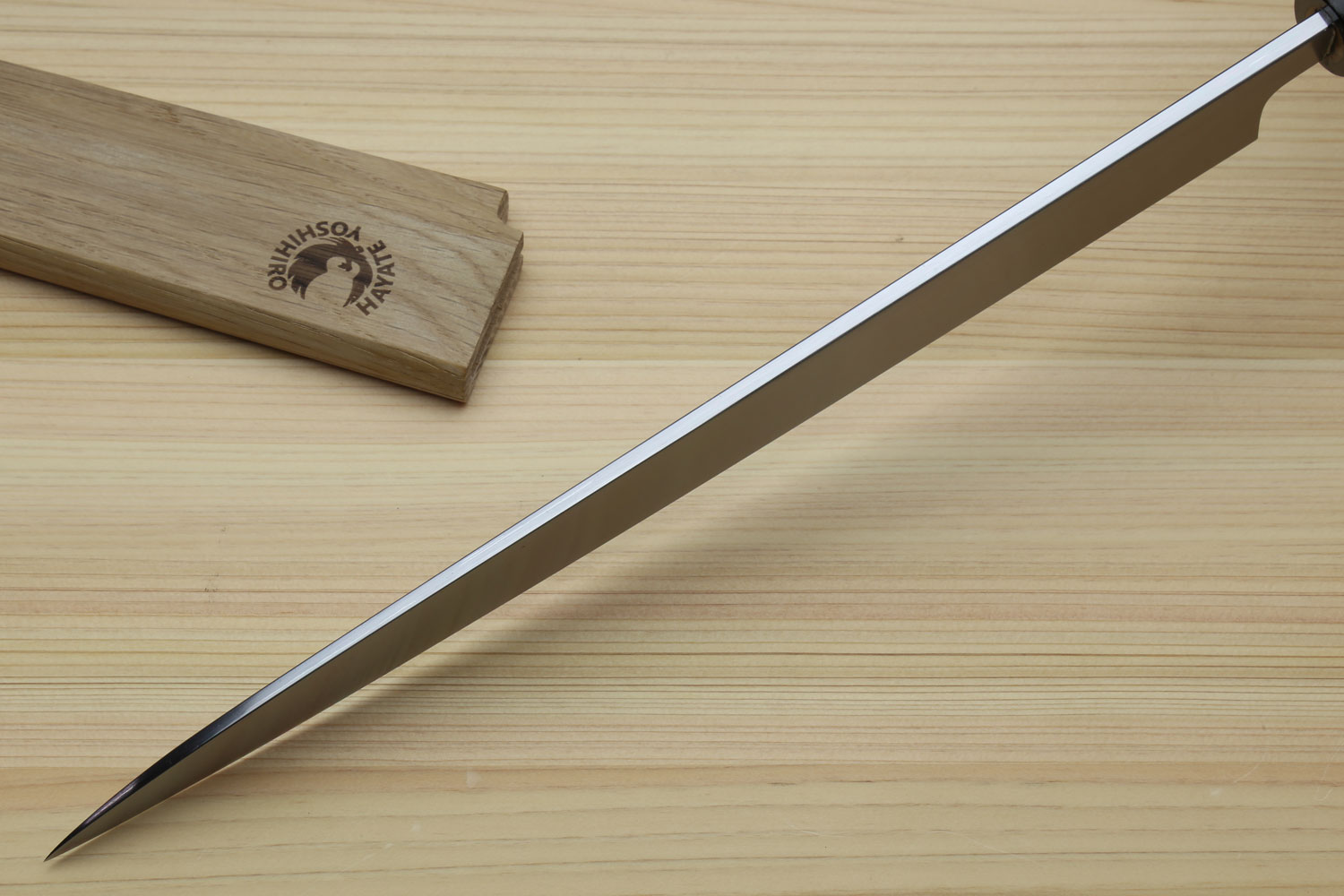 Yoshihiro Kasumi White Steel Yanagi Sushi Sashimi Japanese Knife Rosewood Handle