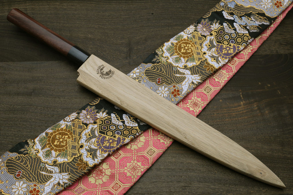 Yoshihiro Kasumi White Steel Yanagi Sushi Sashimi Japanese Knife Rosewood Handle