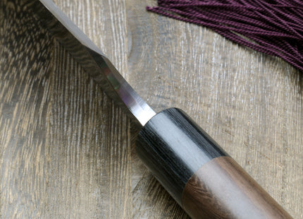 Yoshihiro Left Handed Kasumi White Steel Deba Fish Fillet Knife Shitan Handle