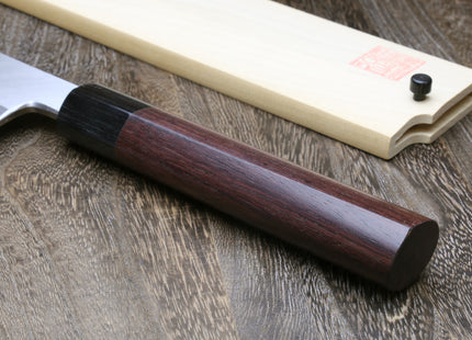 Yoshihiro Left Handed Kasumi White Steel Edo Usuba Traditional Japanese Vegetable Chopping Chef Knife Shitan Handle
