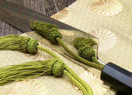 Yoshihiro Mizu Yaki White Steel #1 Honyaki Mirror-Finished Mt. Fuji with Crescent Moon Gyuto Chefs Knife with Ebony Handle